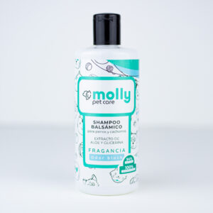 Shampoo Balsámico Molly Pet Care de Aloe Vera y Glicerina 400 mL